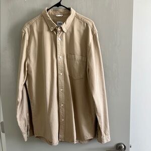 Zara | Tan Classic Casual Button Down Shirt